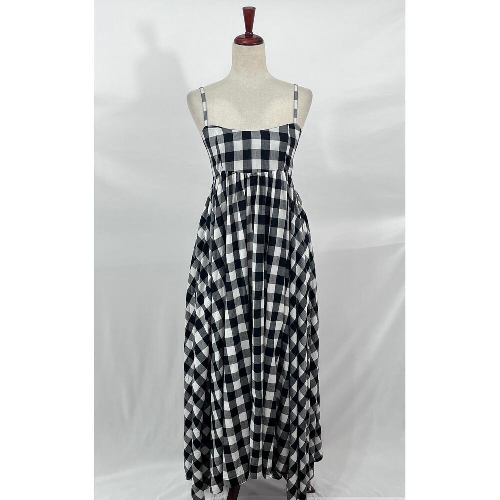 AZEEZA Sz XS Rachel Gingham Midi Dress NWT - Picture 11 of 14